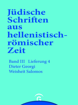 cover image of Weisheit Salomos